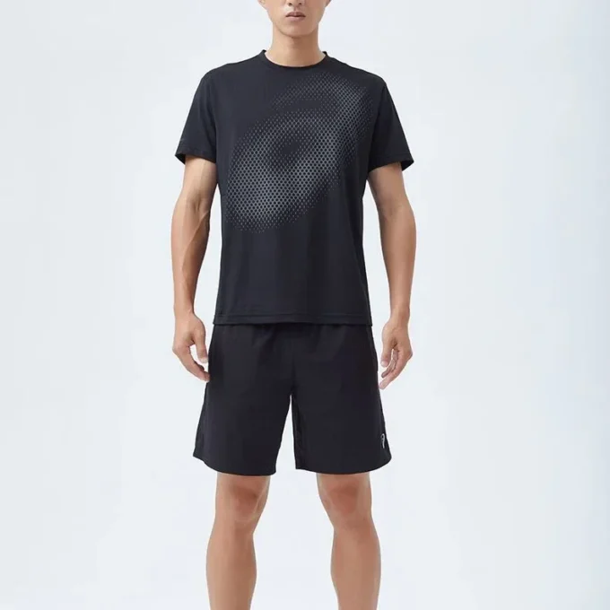Tricou de alergare cu logo reflectorizant „Negru”