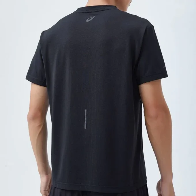Tricou de alergare cu logo reflectorizant „Negru”
