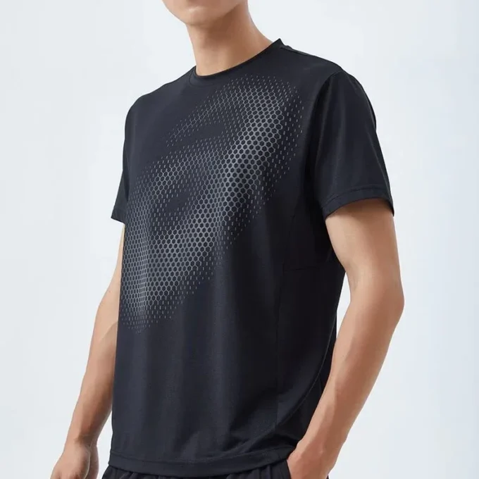 Tricou de alergare cu logo reflectorizant „Negru”