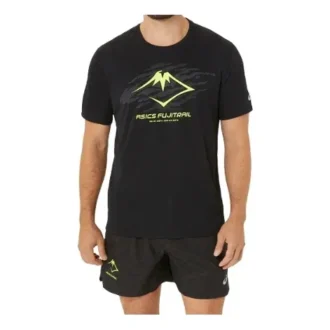 Tricou de alergare Fujitrail „Black Green”