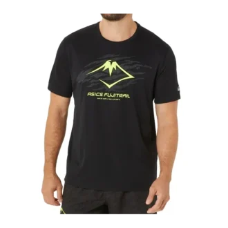 Tricou de alergare Fujitrail „Black Green”