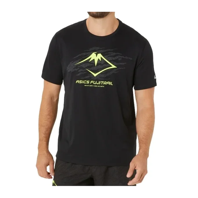 Tricou de alergare Fujitrail „Black Green”