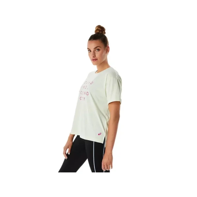 Tricou de antrenament cu imprimeu relaxat „Whisper Green”