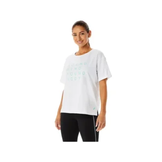 Tricou de antrenament cu imprimeu relaxat „White”