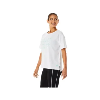 Tricou de antrenament cu imprimeu relaxat „White”