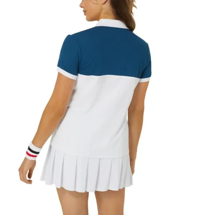 Tricou polo clasic „White Blue”